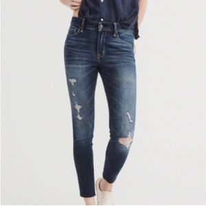 Abercrombie & fitch harper ankle jeans 👖 distressed 30/10r
